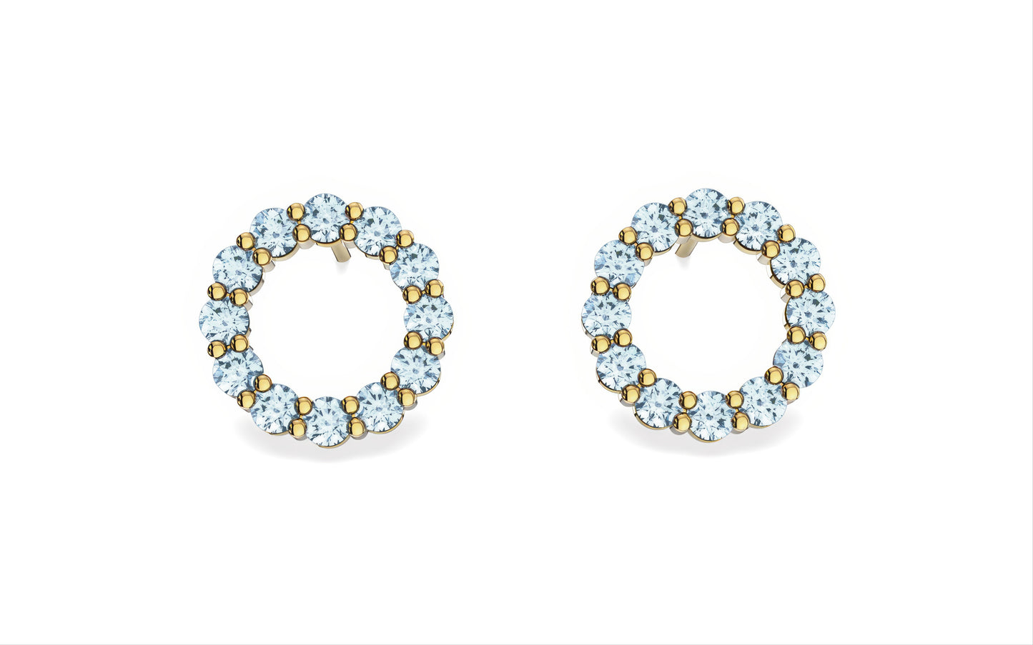Aleksandra Birthstone Aquamarine Earrings