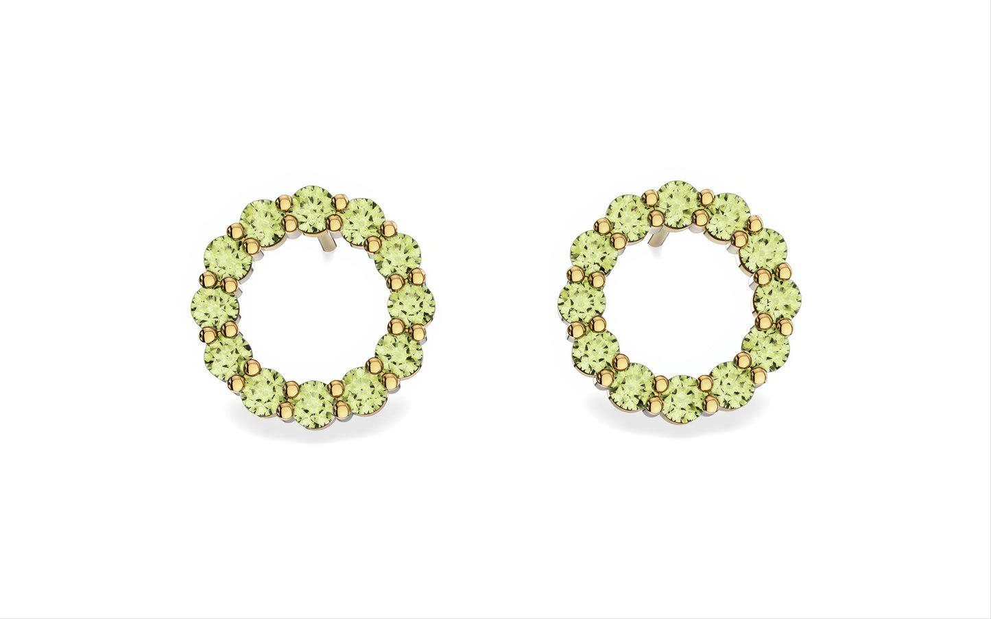 Aleksandra Birthstone Peridot Earrings