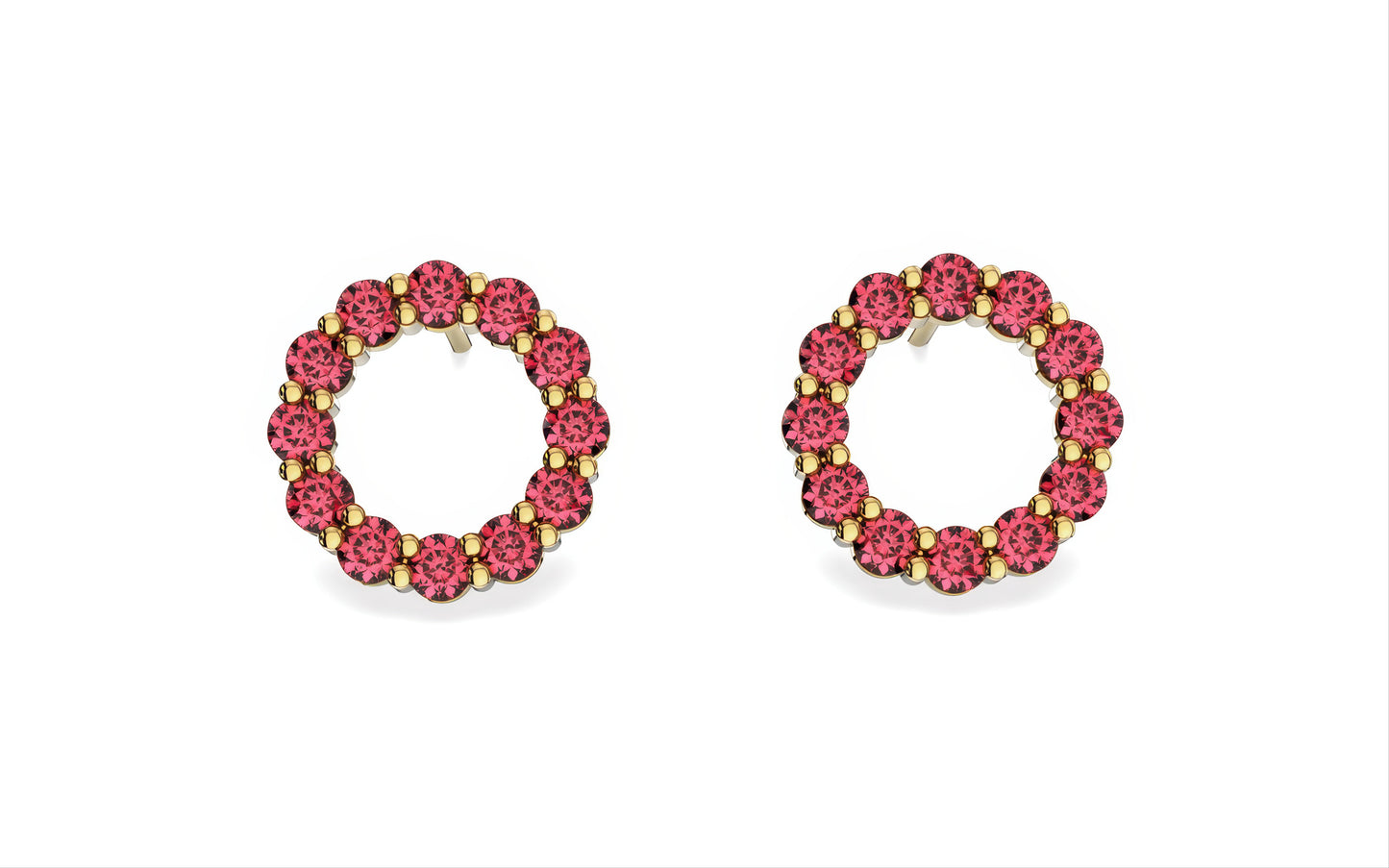Aleksandra Birthstone Ruby Earrings