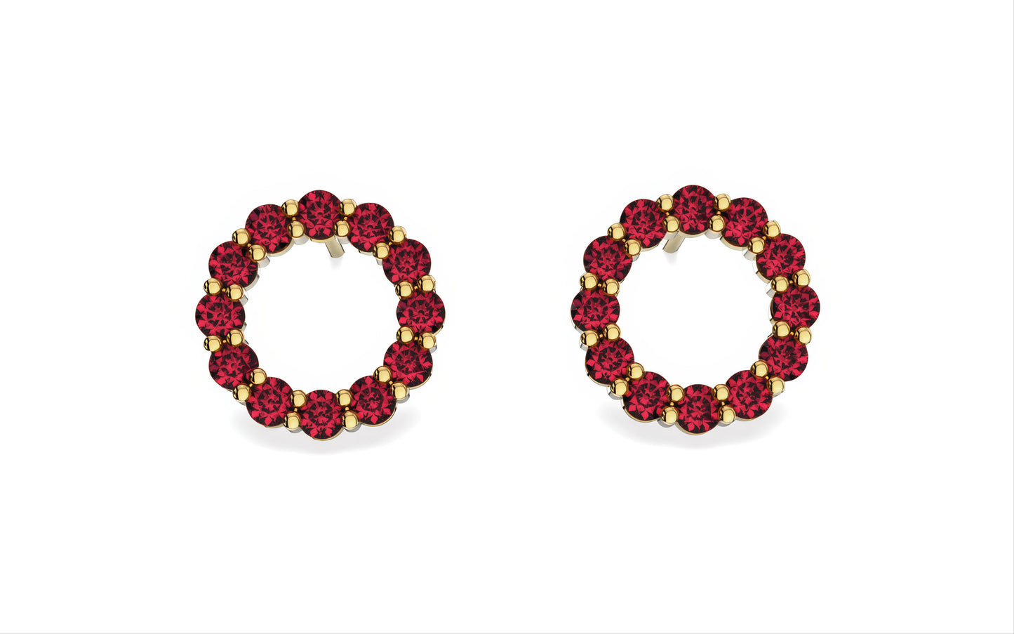 Aleksandra Birthstone Garnet Earrings