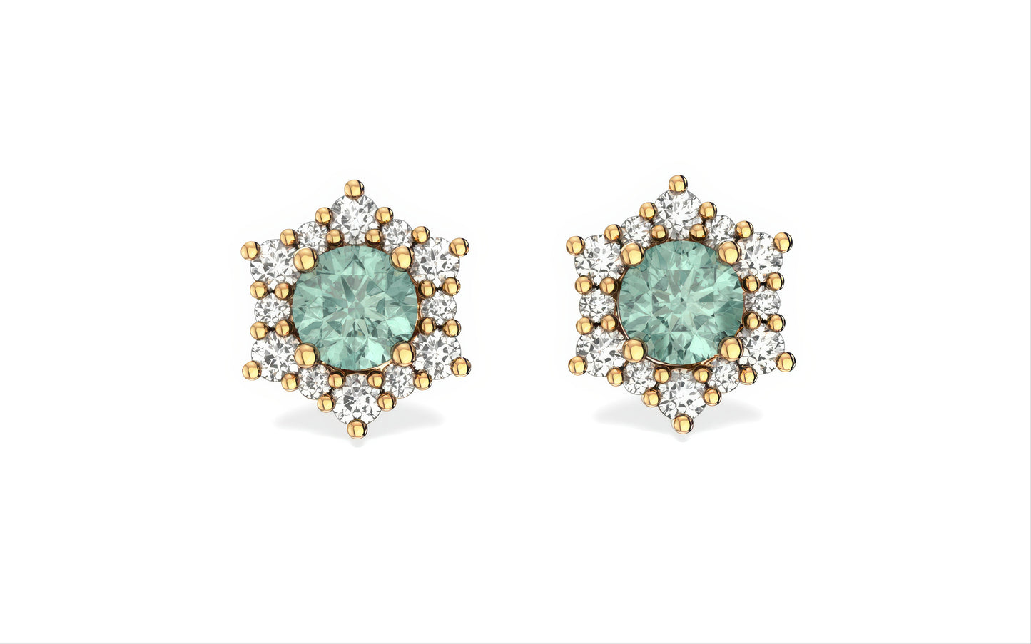 Valentina Alexandrite Birthstone Earrings in 14k Gold