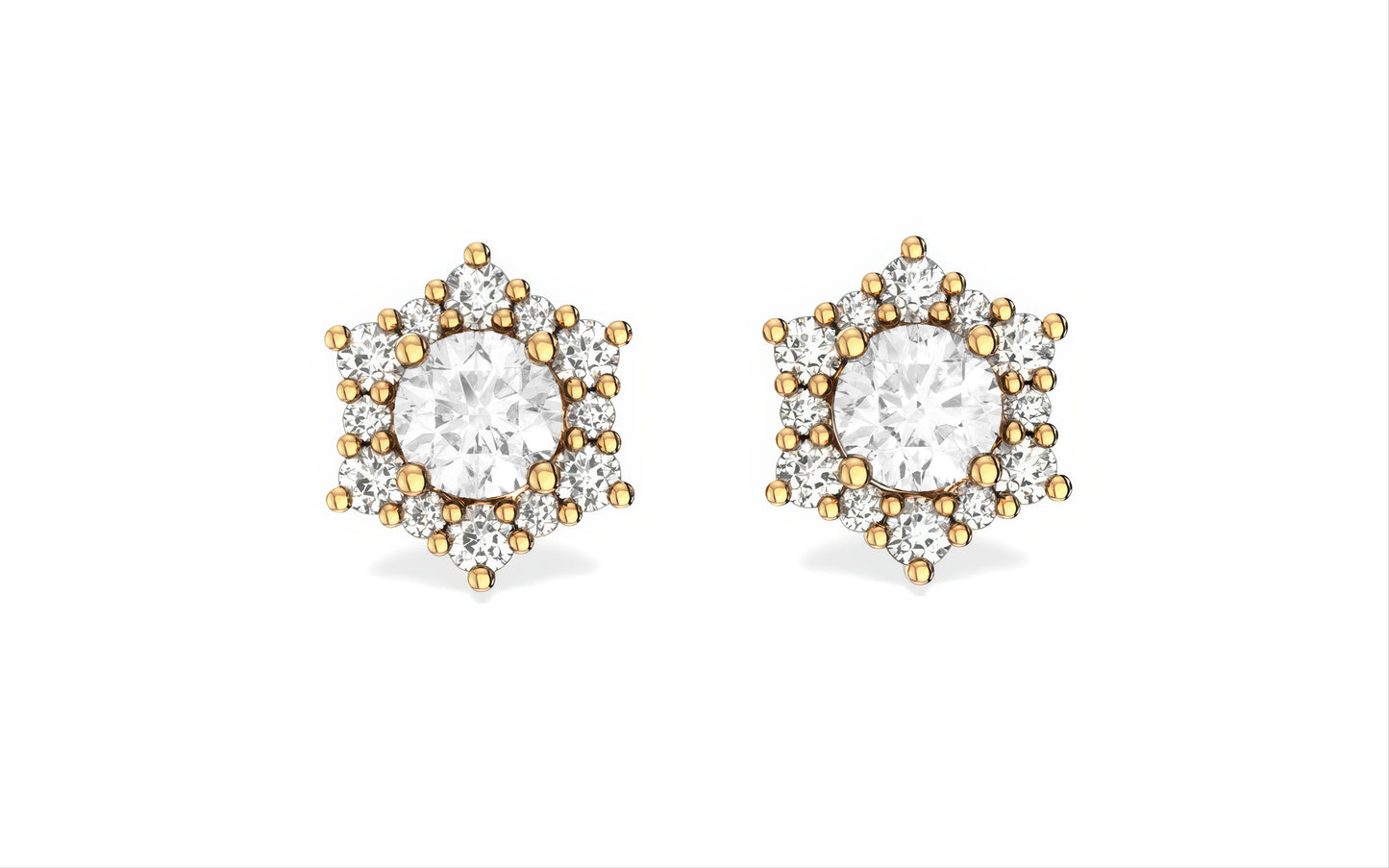 Valentina White Topaz Birthstone Earrings in 14k Gold