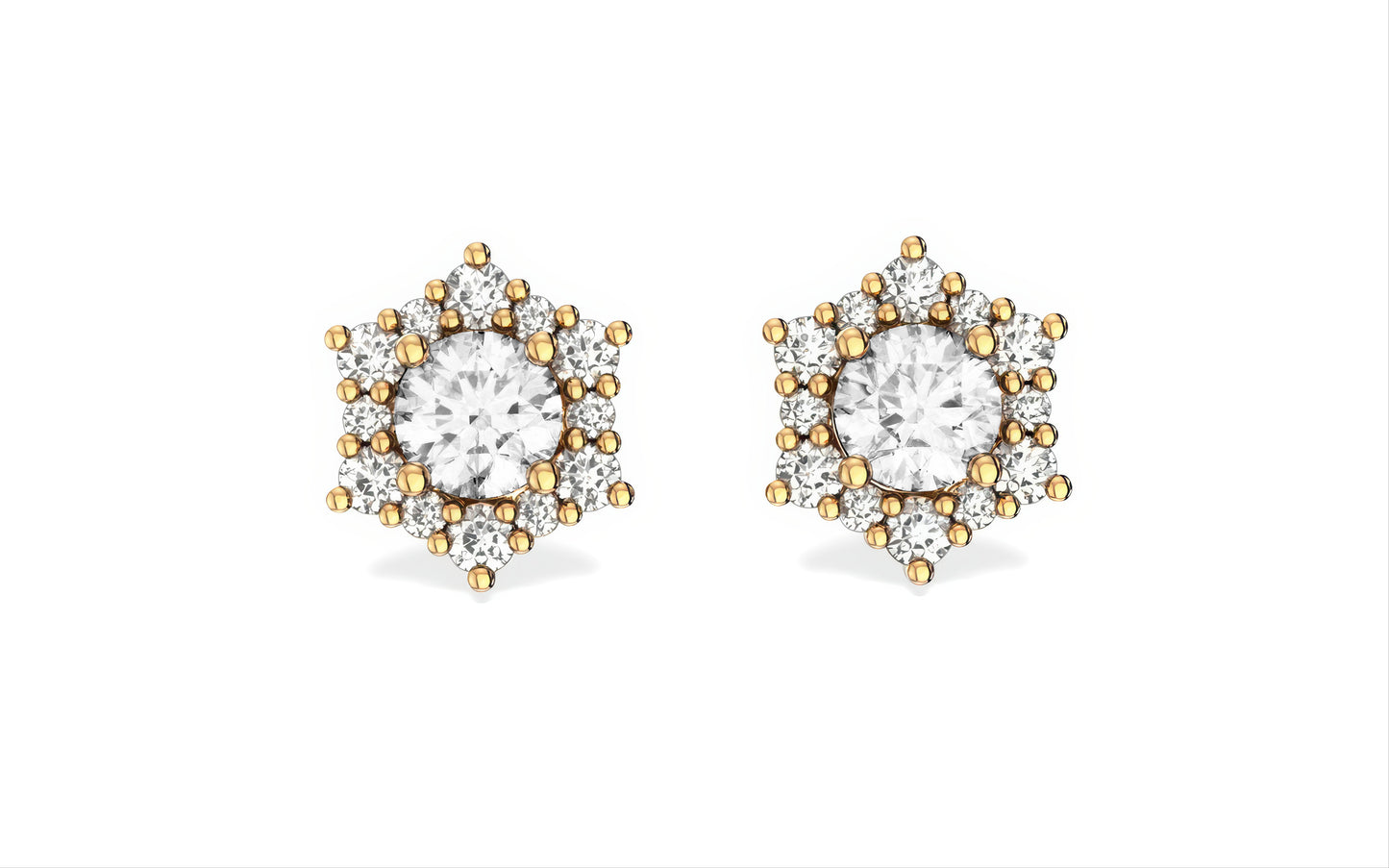 Valentina Diamond Birthstone Earrings in 14k Gold