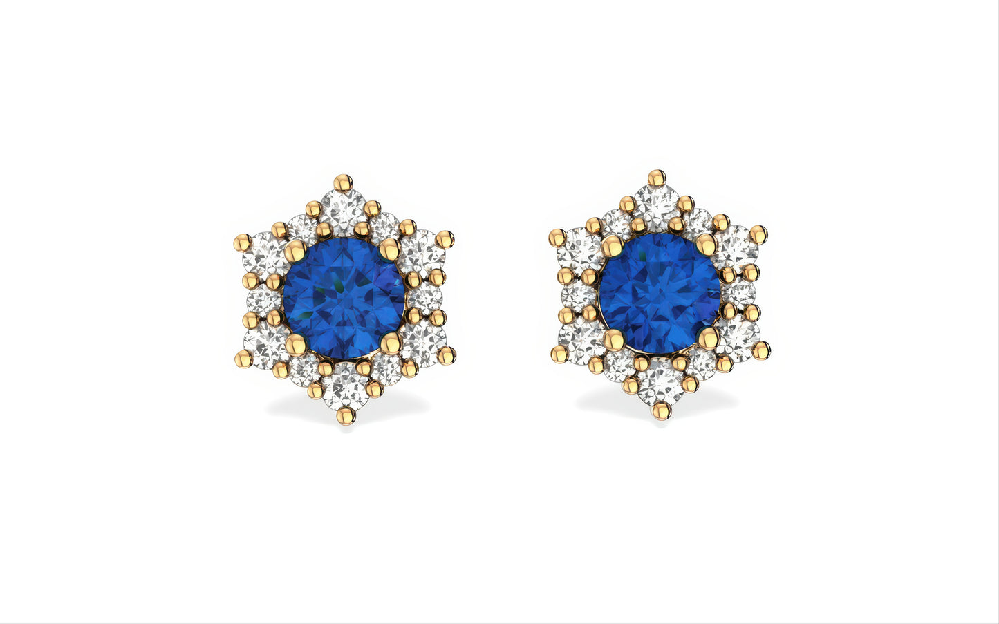 Valentina Sapphire Birthstone Earrings in 14k Gold