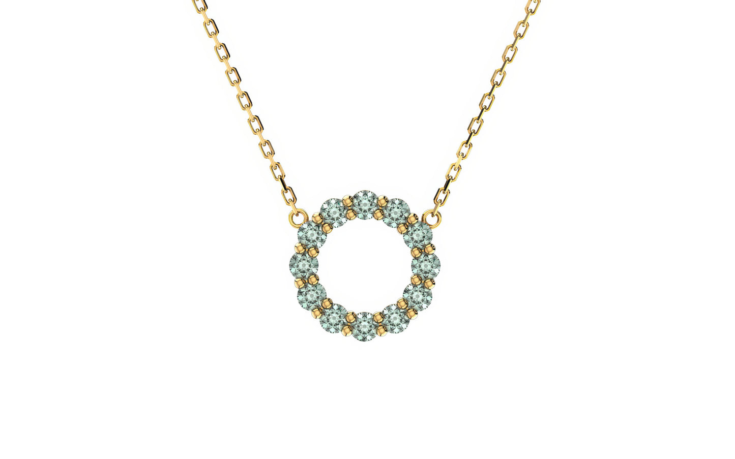 Aleksandra Alexandrite Birthstone Necklace in 14k Gold