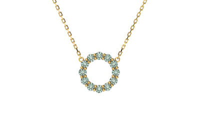 Aleksandra Alexandrite Birthstone Necklace in 14k Gold