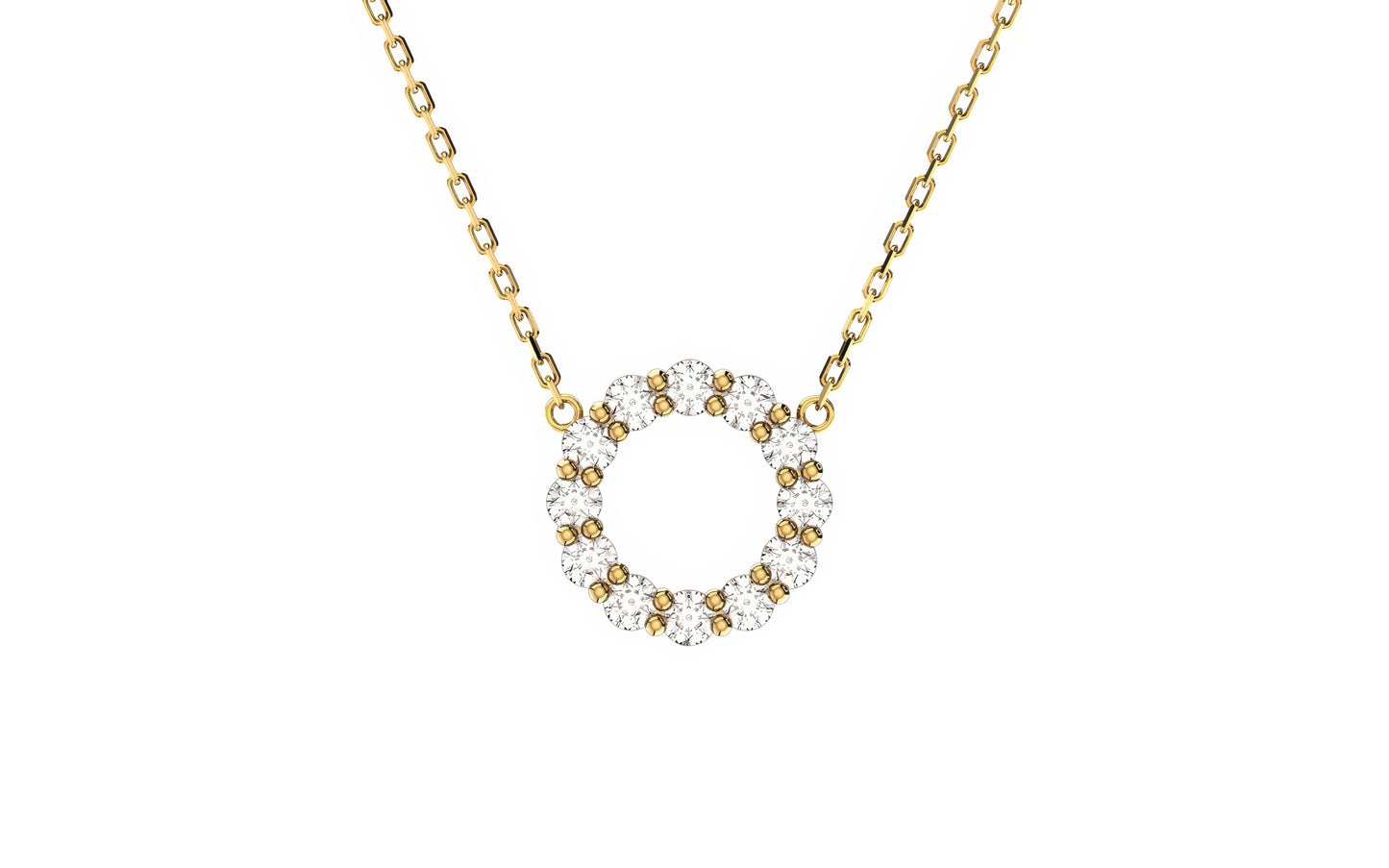 Aleksandra White Topaz Birthstone Necklace in 14k Gold