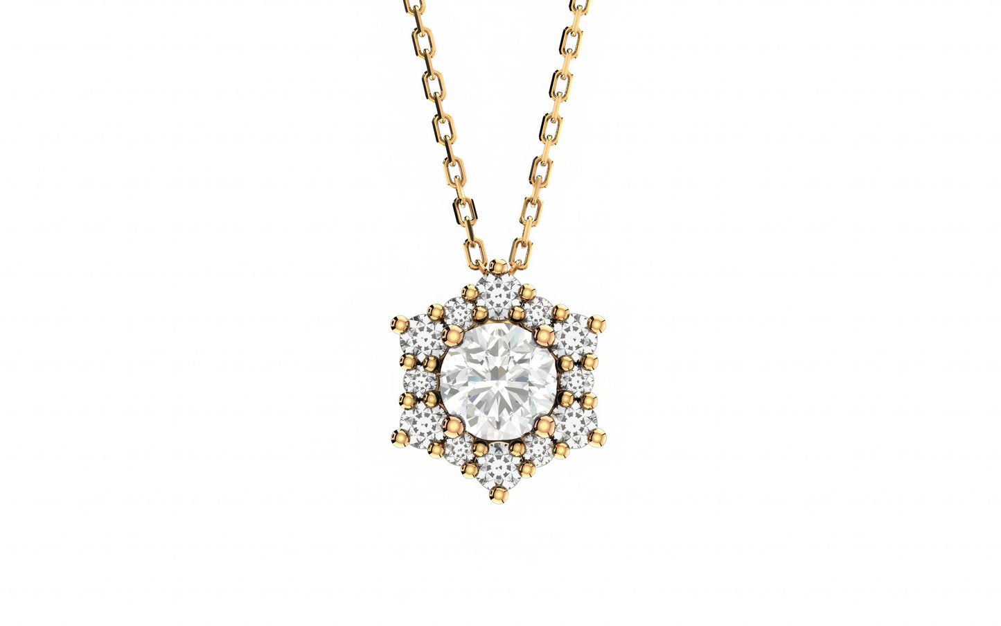Valentina White Topaz Birthstone Necklace in 14k Gold