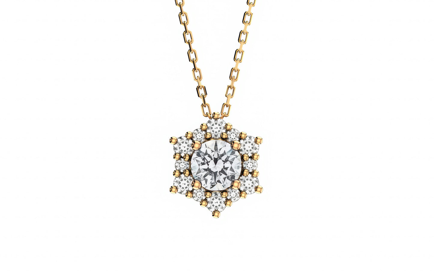Valentina Diamond Birthstone Necklace in 14k Gold