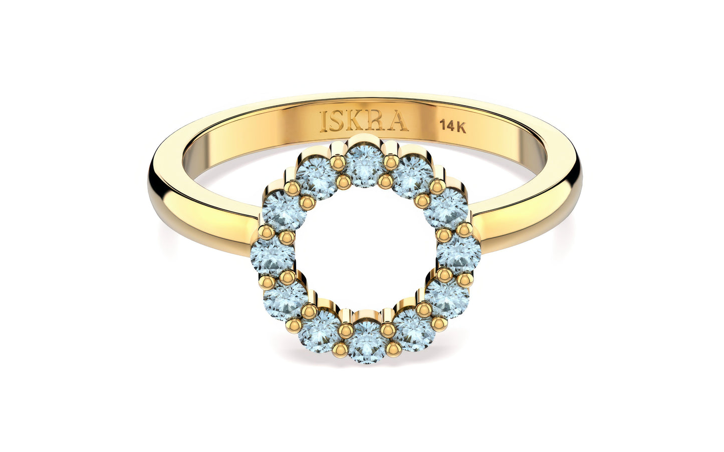 Aleksandra Birthstone Aquamarine Ring