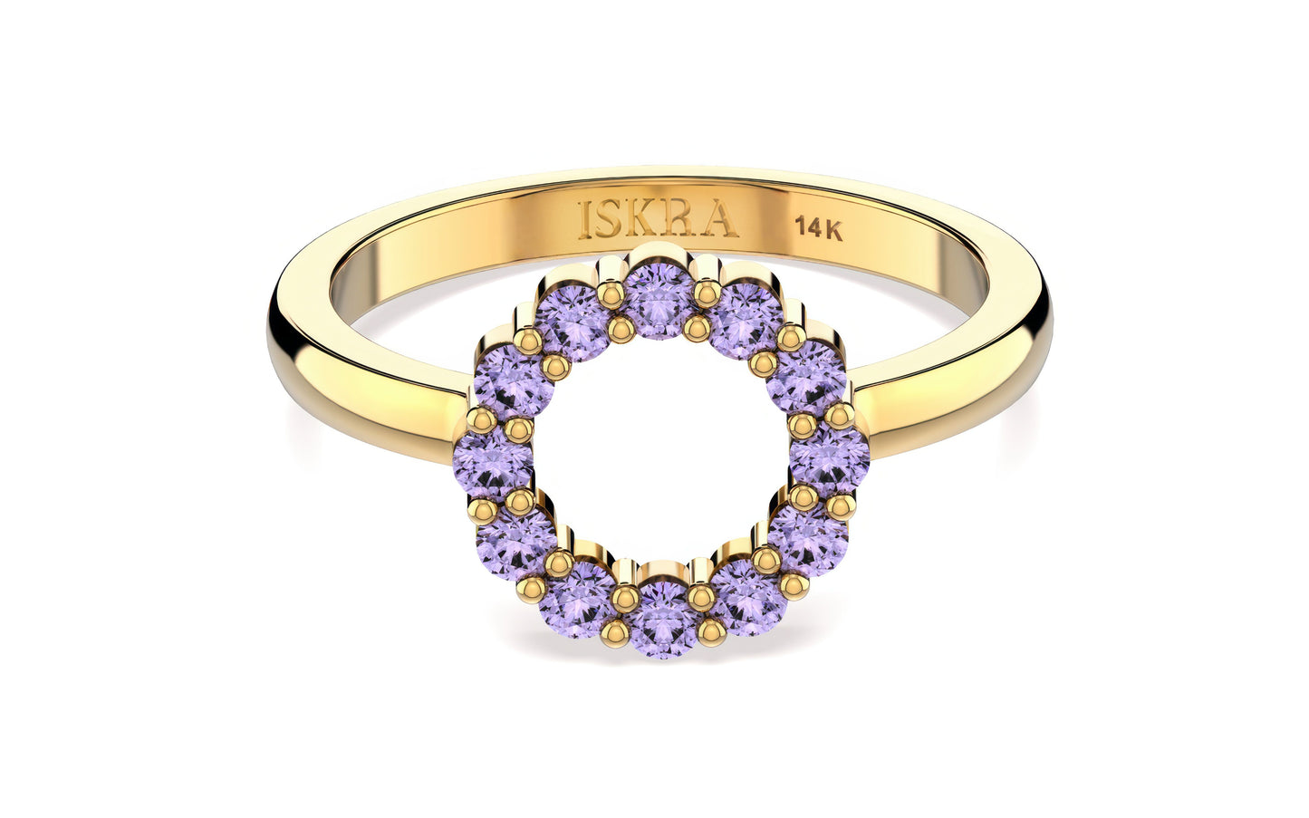 Aleksandra Birthstone Amethyst Ring