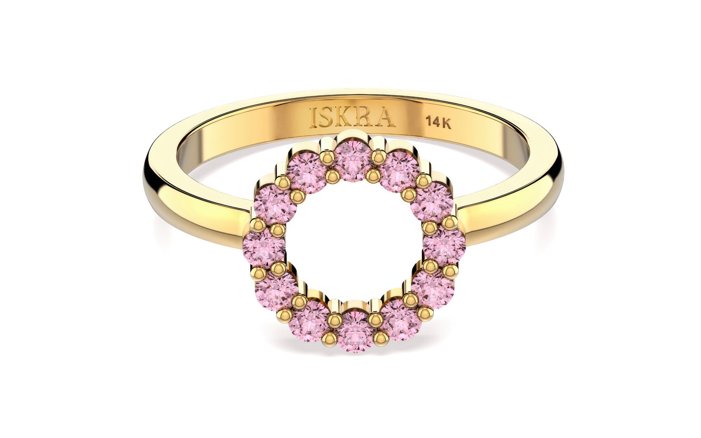Aleksandra Birthstone Pink Sapphire Ring