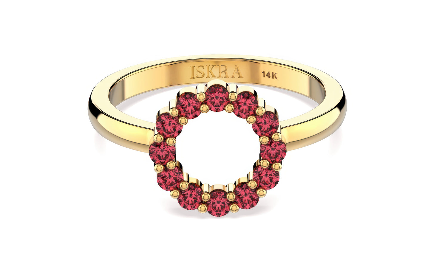 Aleksandra Birthstone Ruby Ring