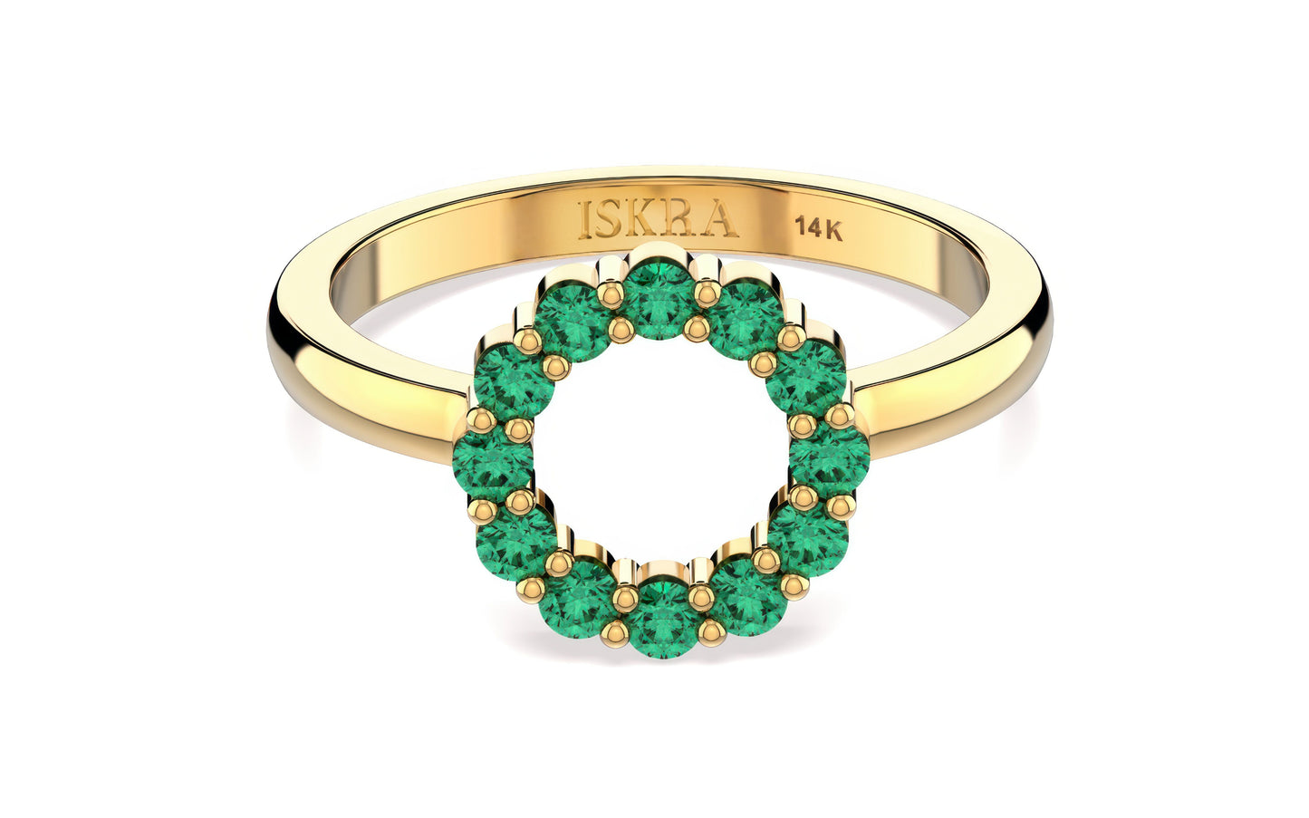 Aleksandra Birthstone Emerald Ring