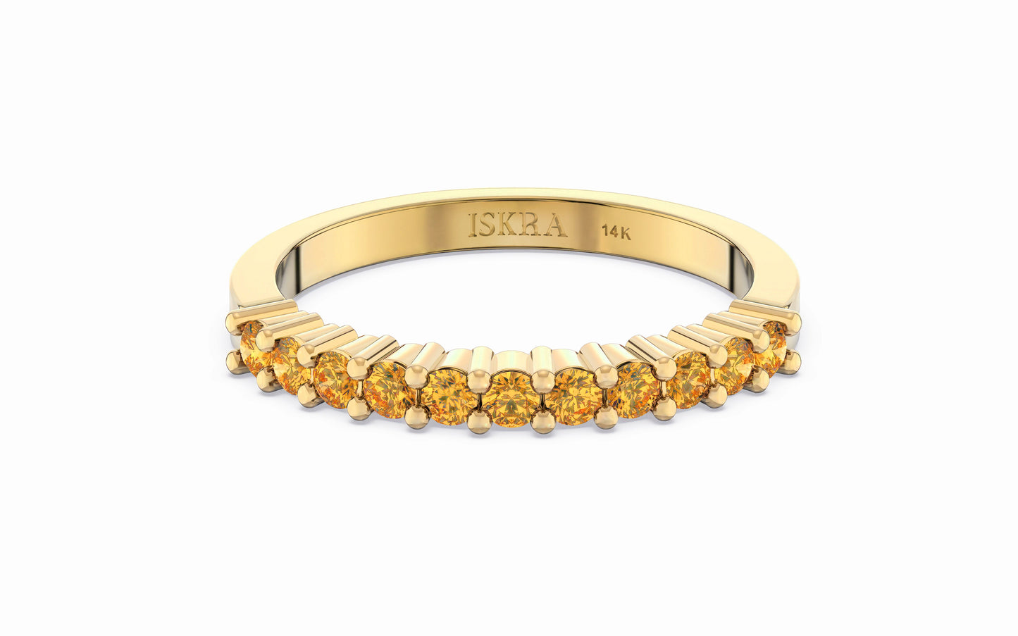 Ariana Stackable Citrine Birthstone Ring in 14k Gold