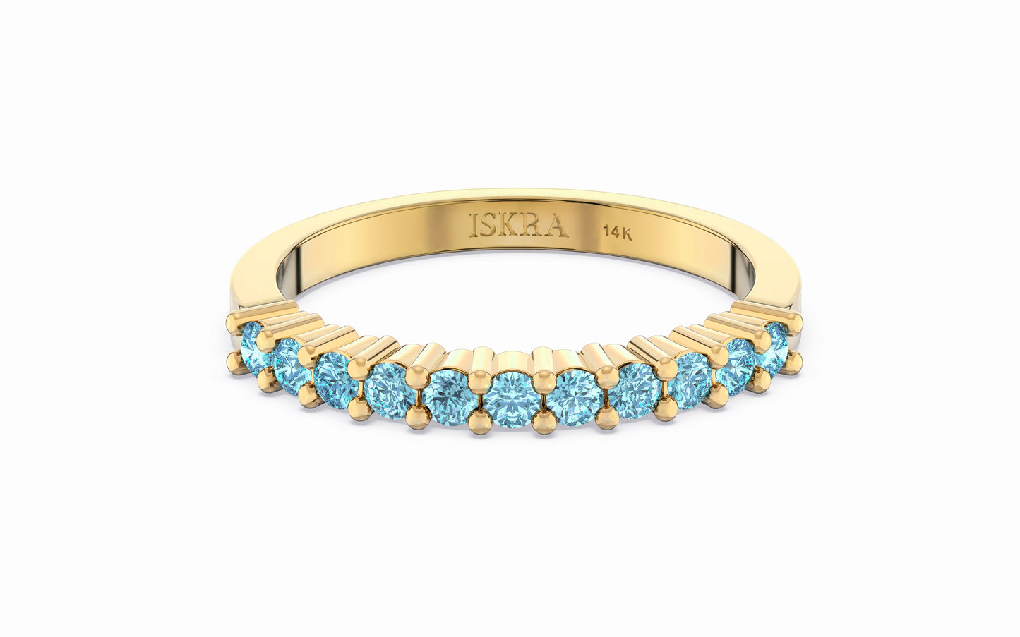 Ariana Stackable Topaz Birthstone Ring in 14k Gold