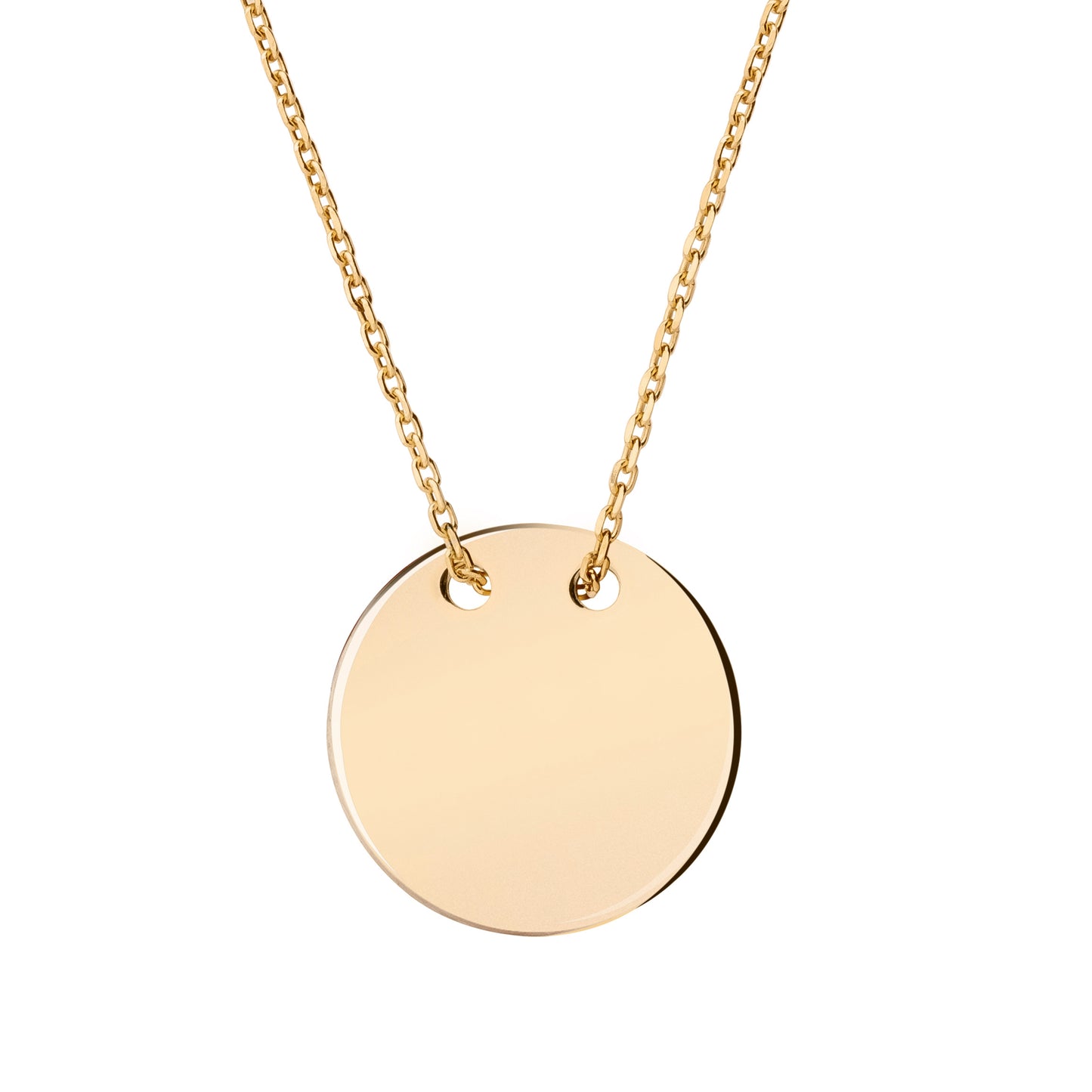 Personalized Disc Necklace in 14k Gold