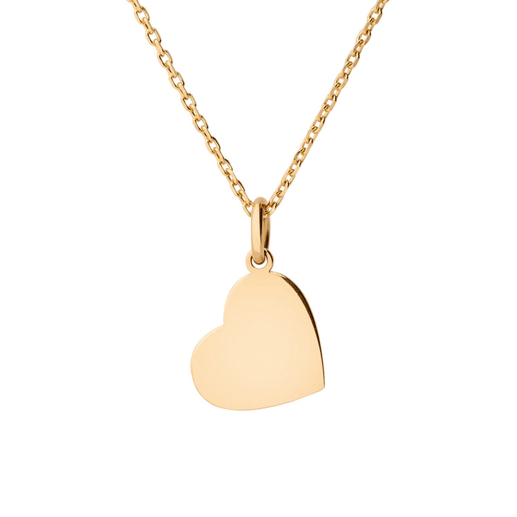 Personalized 1 Little Heart Necklace in 14k Gold