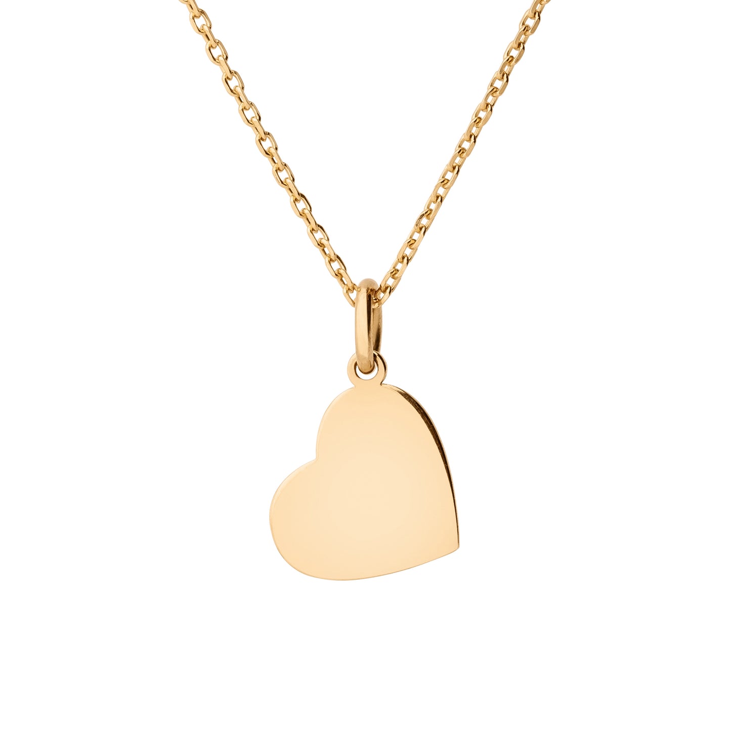 Personalized 1 Little Heart Necklace in 14k Gold
