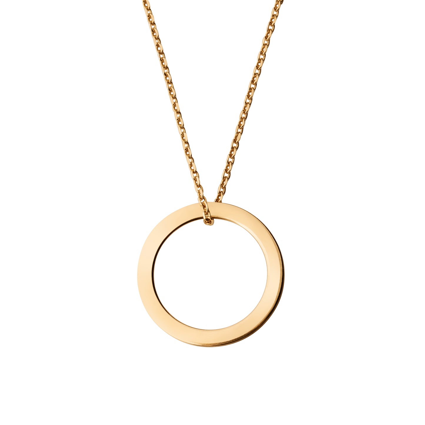 Personalized 1 Circle Necklace in 14k Gold