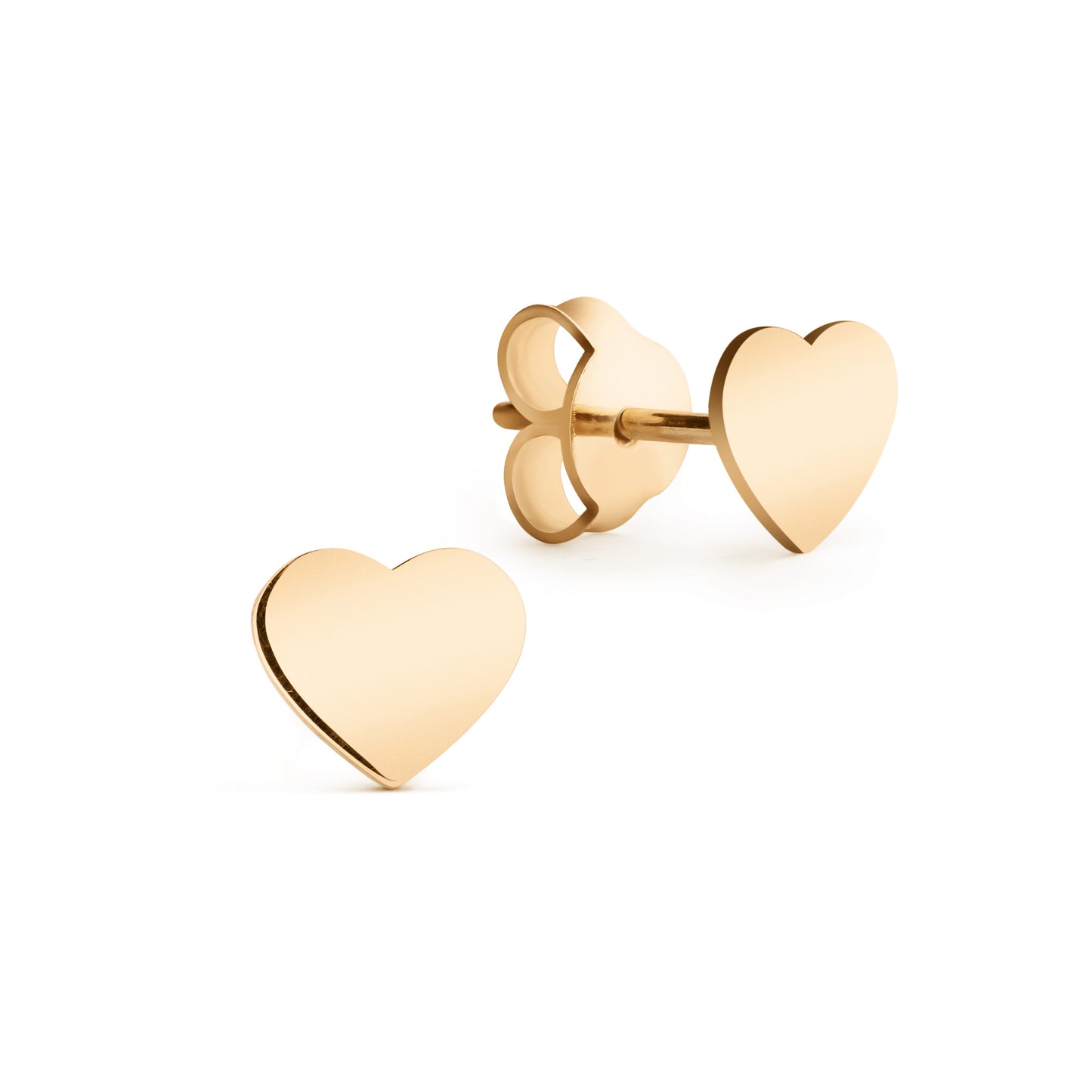 Personalized Heart Earrings in 14k Gold