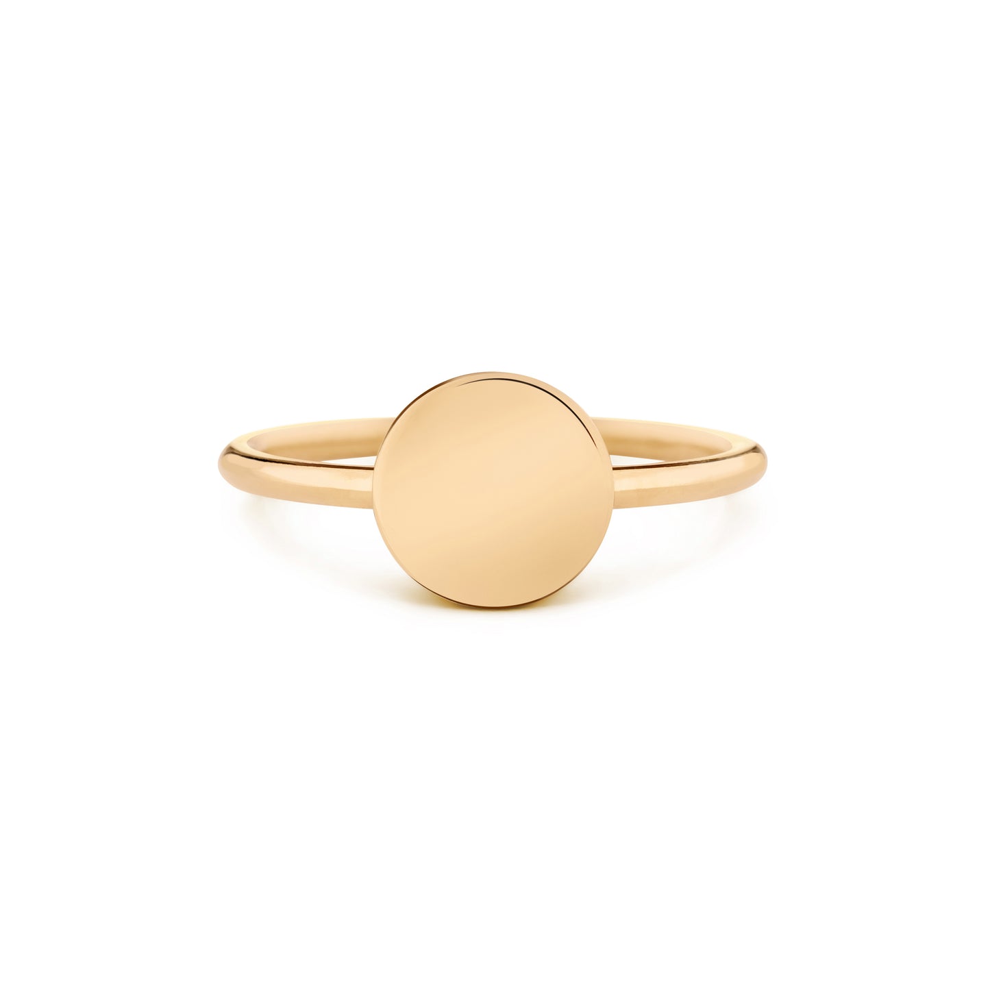 Personalized Disc Ring in 14k Gold