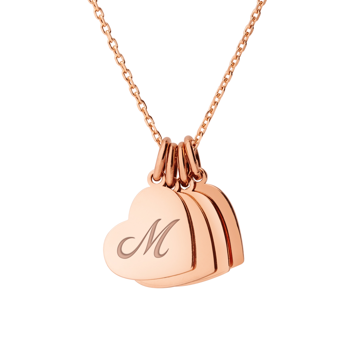 rose-gold / pisani / personalized_4_little_heart_necklace