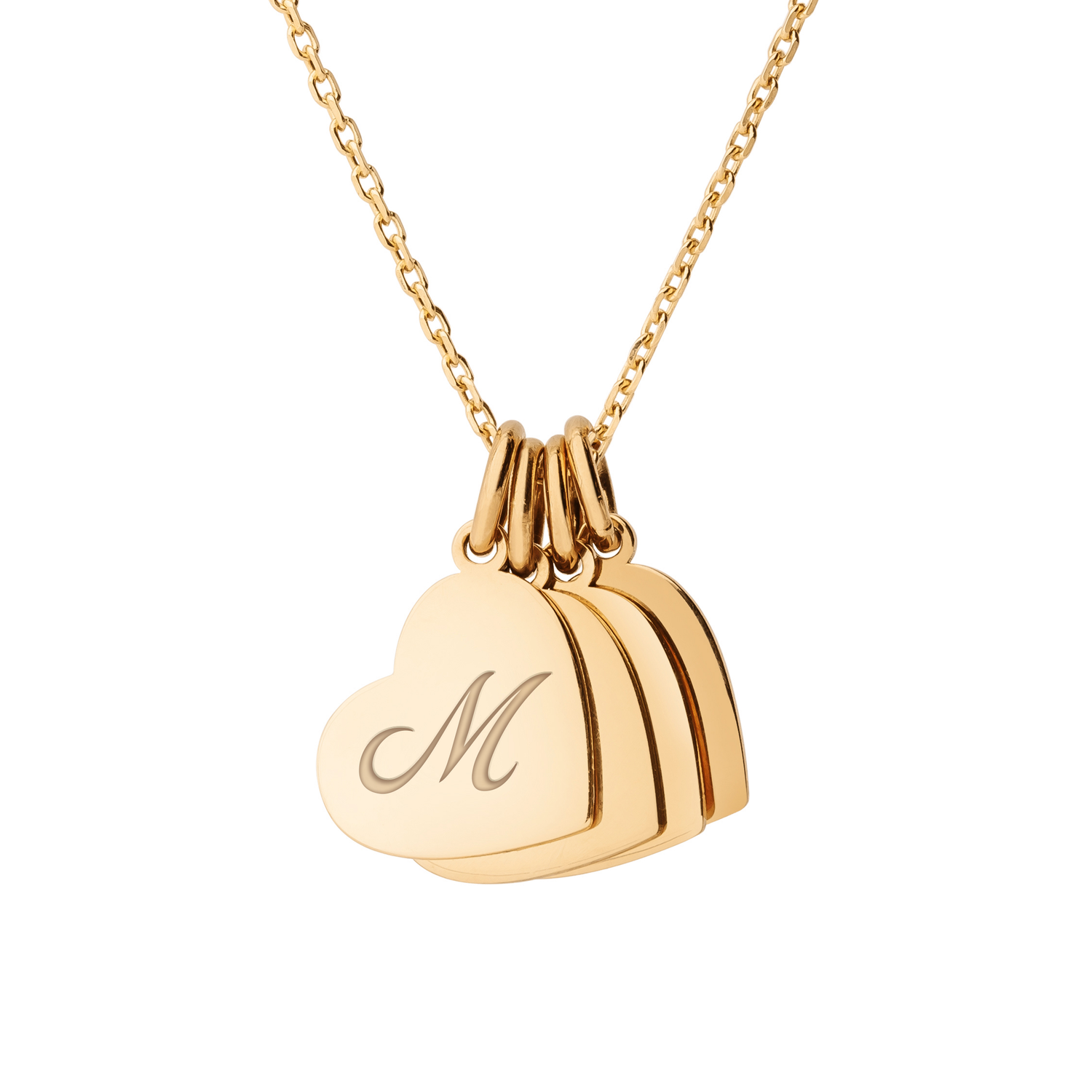 gold / pisani / personalized_4_little_heart_necklace