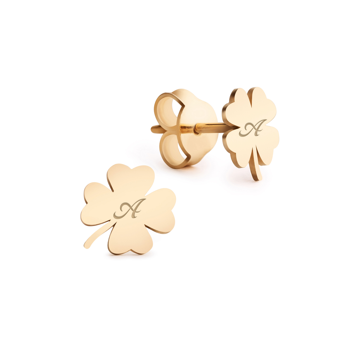14k yellow gold / pisani / personalized_clover_earrings