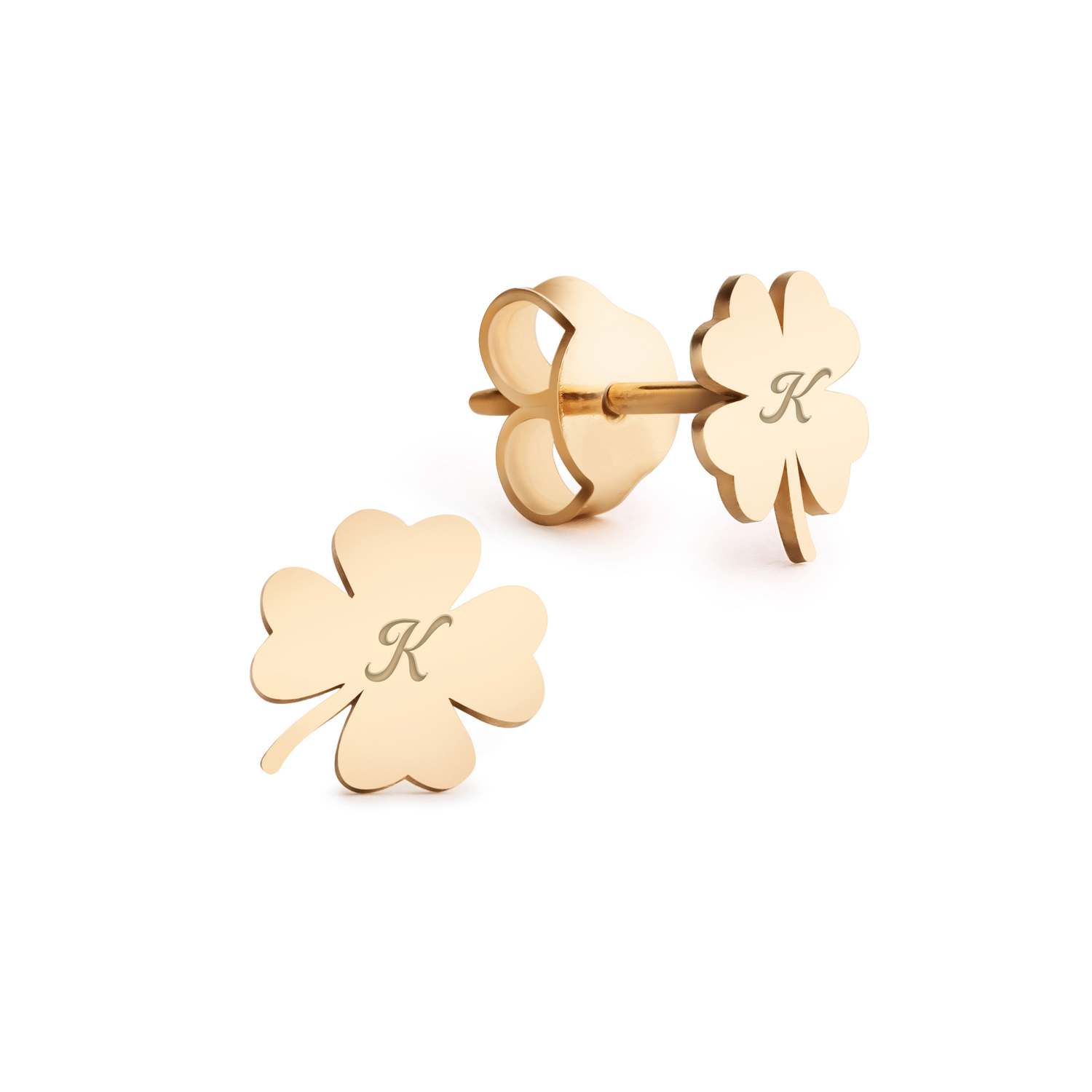 14k yellow gold / pisani / personalized_clover_earrings