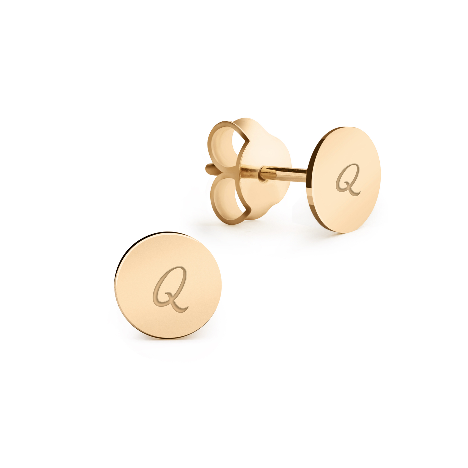 14k yellow gold / pisani / personalized_disc_earrings
