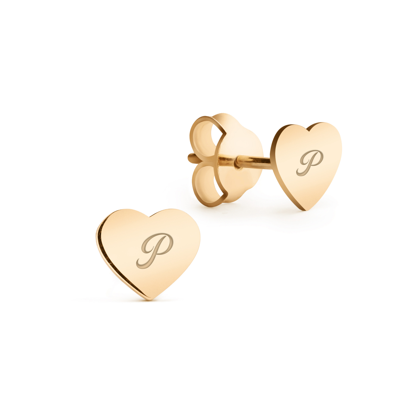 14k yellow gold / pisani / personalized_heart_earrings